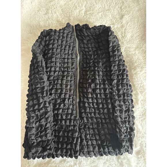 Black Popcorn Zippered Jumpsuit Size XL - Picture 7 of 7